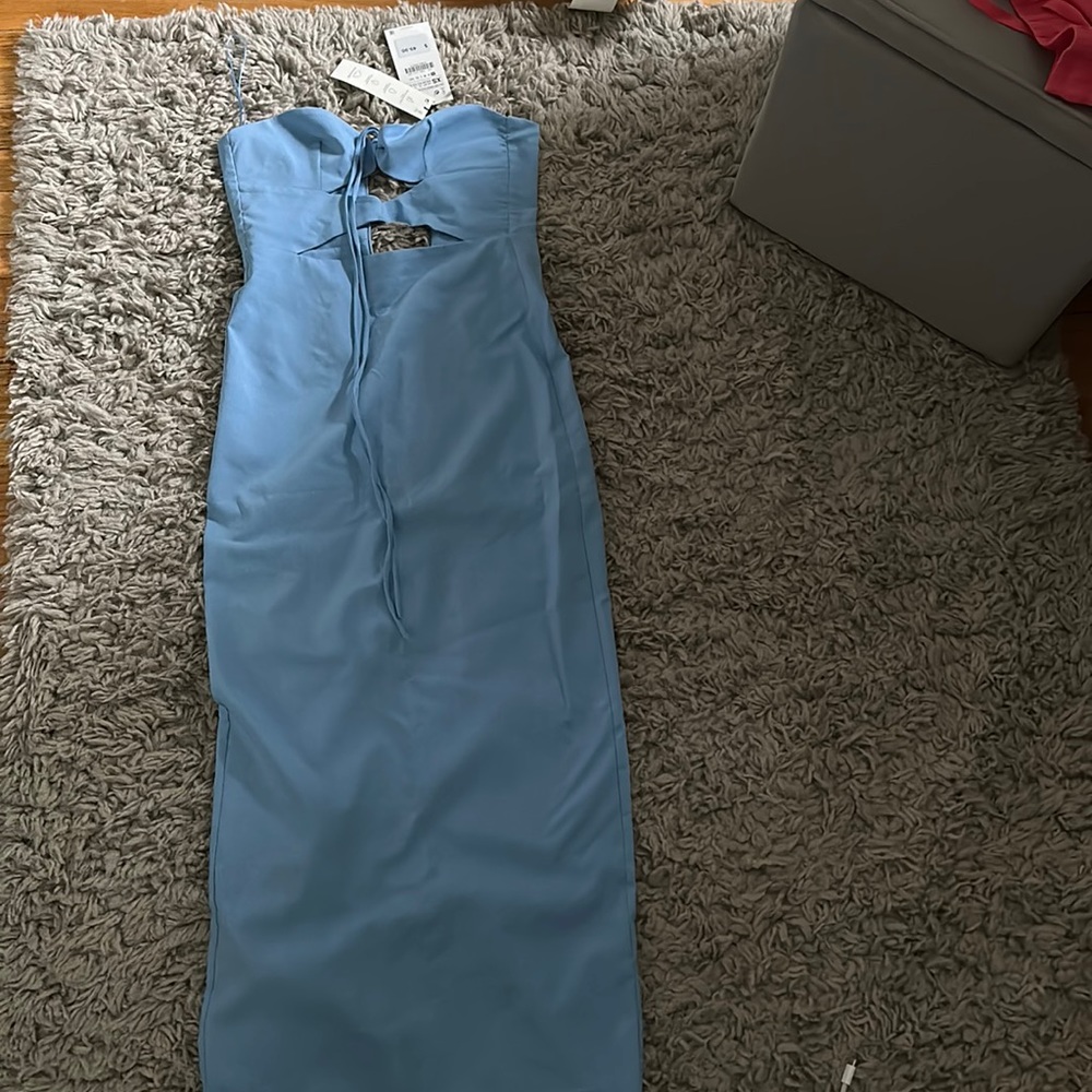 Never worn Zara maxi dress with cut outs